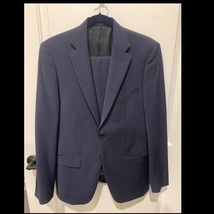 Calvin Klein navy blue suit